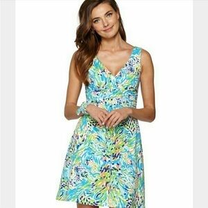 Lilly Pulitzer Sea Soiree Shianne Sleeveless V-Neck Above the Knee Dress XS